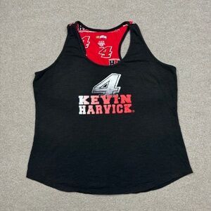 Vintage Nascar Tank Top Women's Size 2XL Black Sleeveless Racing Tee